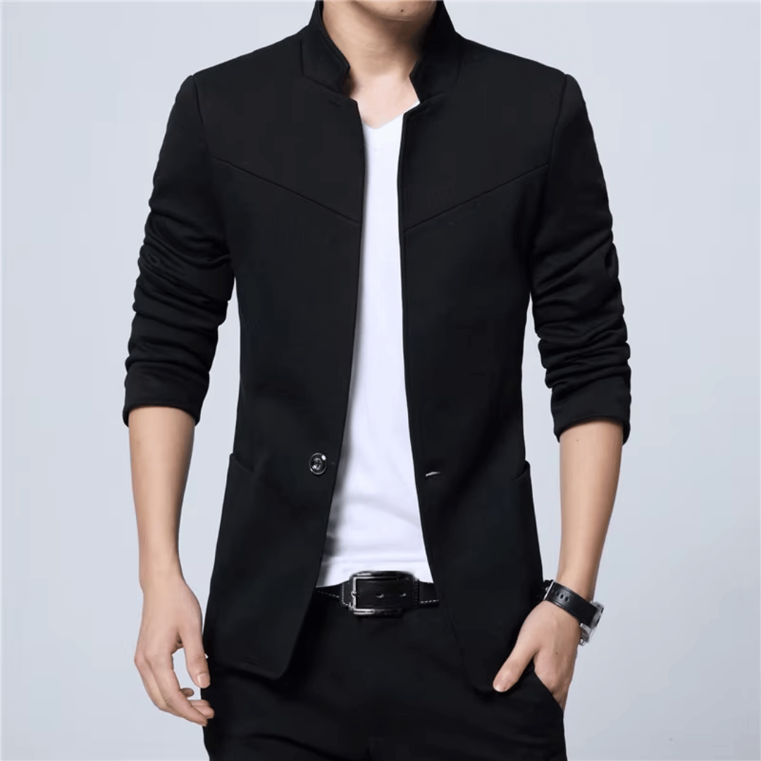 Men's Casual Slim Fit Blazer With Stand Collar