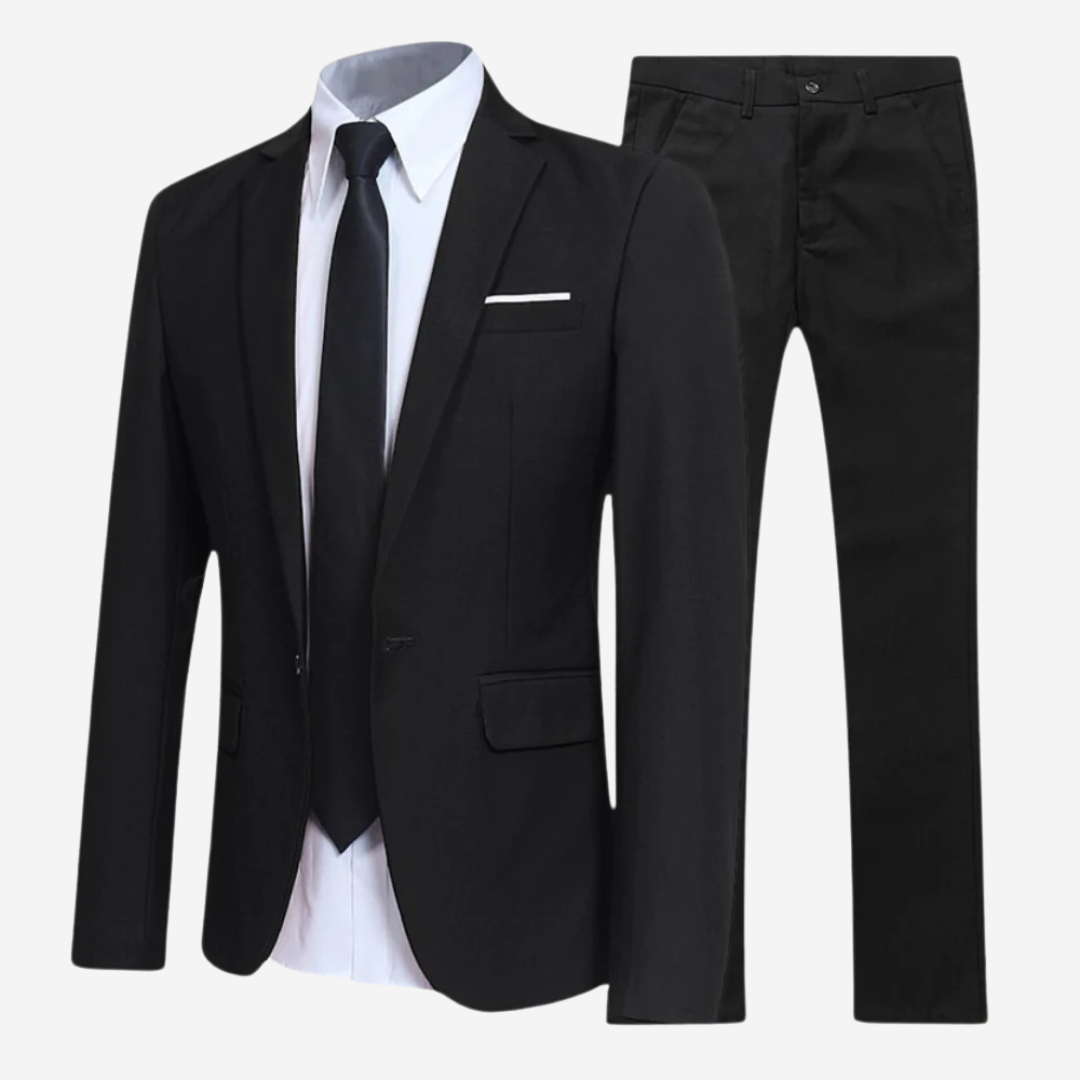 Men's Slim Fit 2-piece Suit With Blazer And Trouser