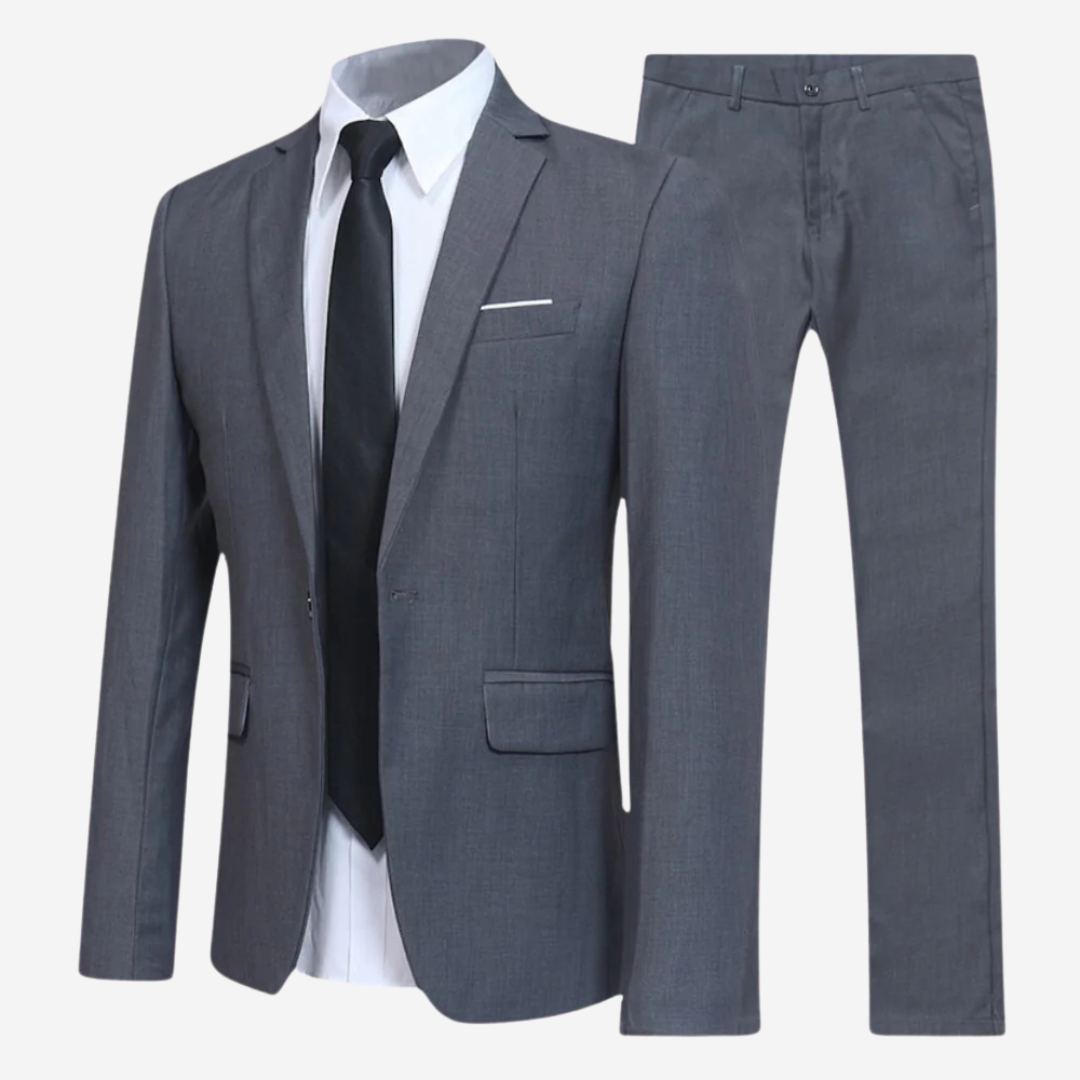 Men's Slim Fit 2-piece Suit With Blazer And Trouser