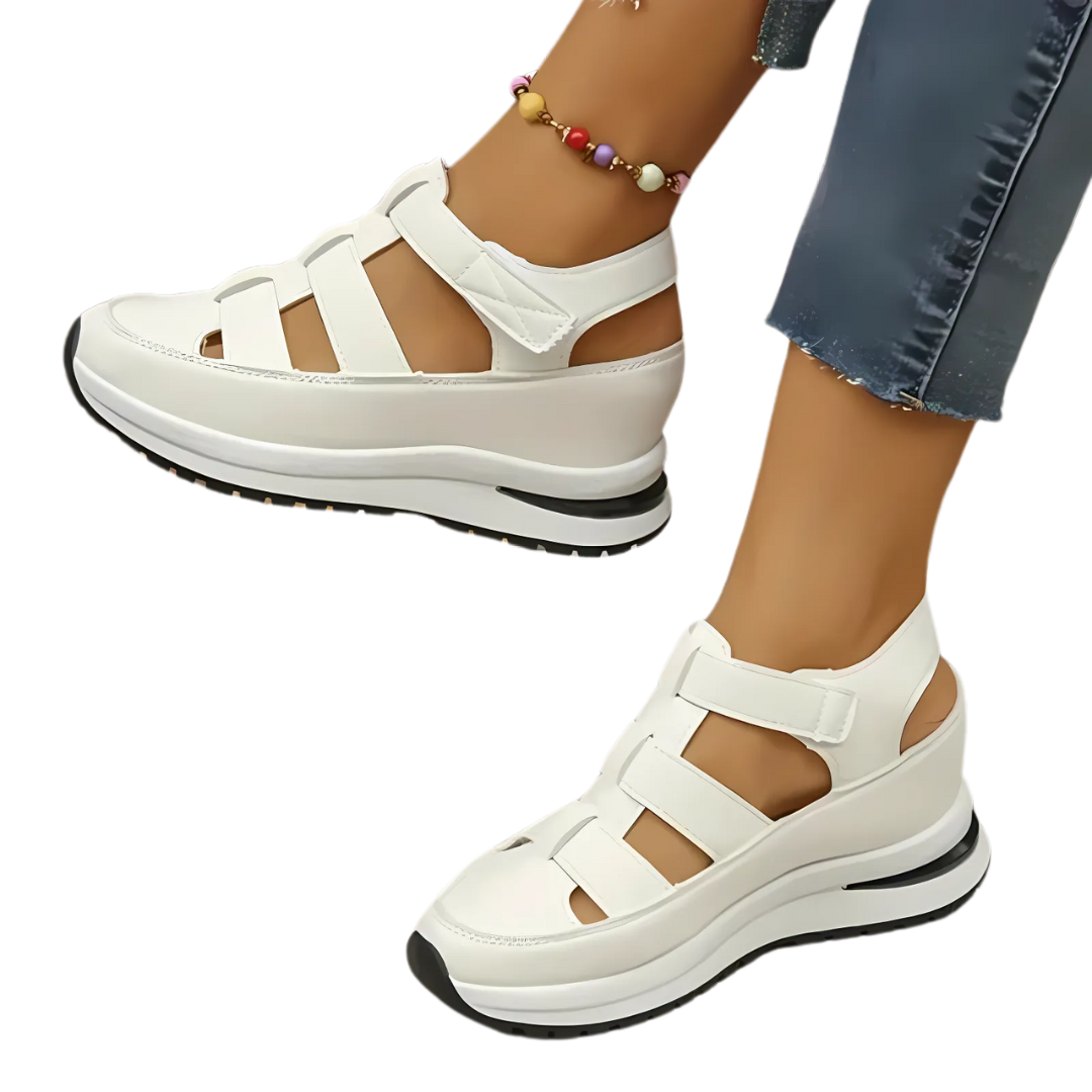 WOMEN'S CLOSED TOE SANDALS WITH VELCRO STRAP