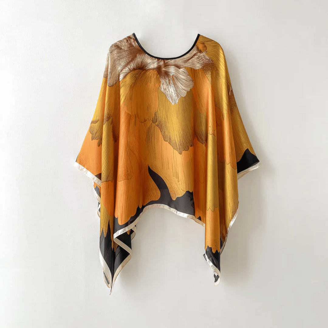 Women's Floral Print Summer Blouse With Flowy Sleeves