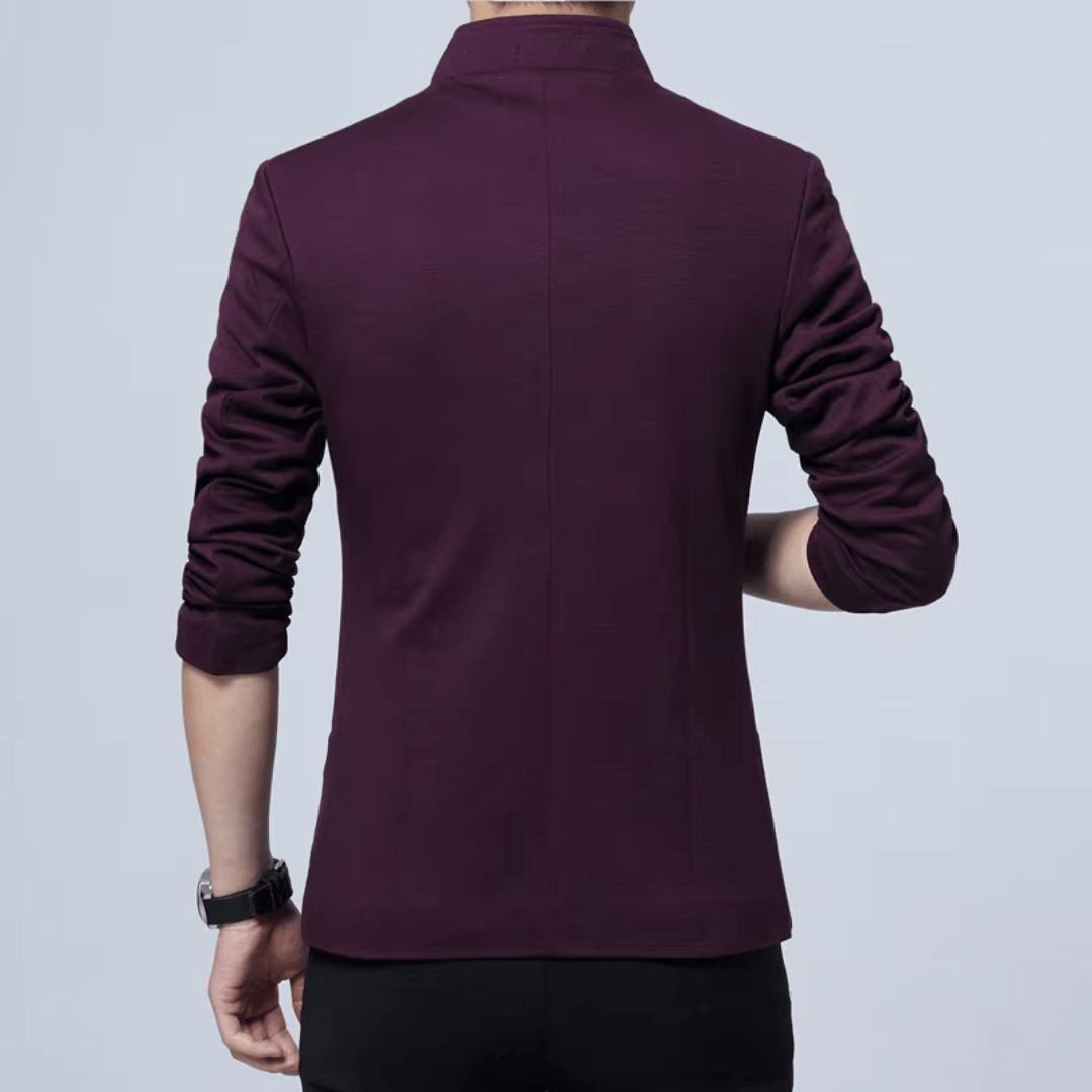 Men's Casual Slim Fit Blazer With Stand Collar