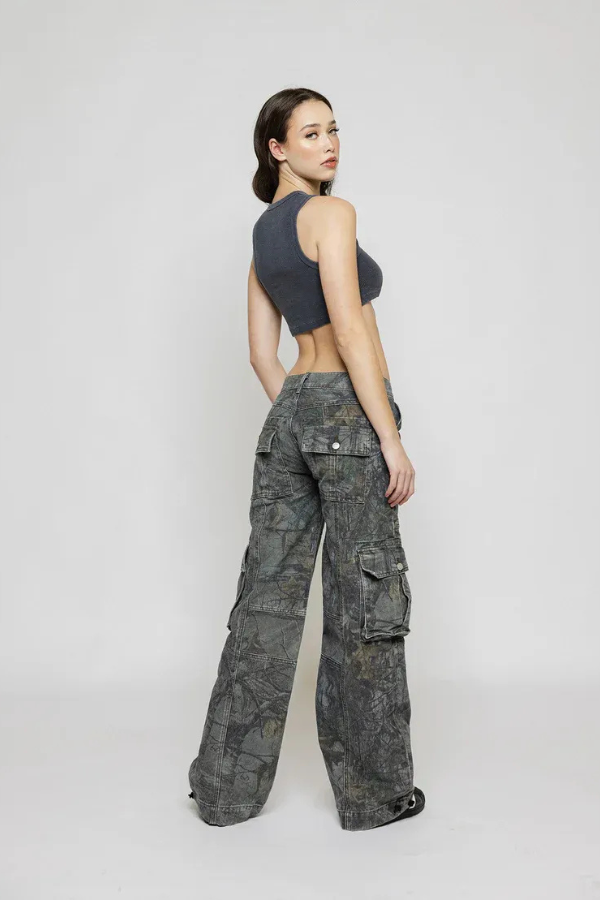 Camouflage Cargo Trousers for Women