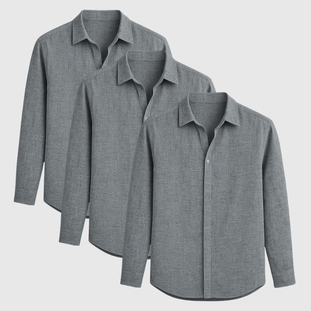 Men's Summer Linen Shirt With Long Sleeves