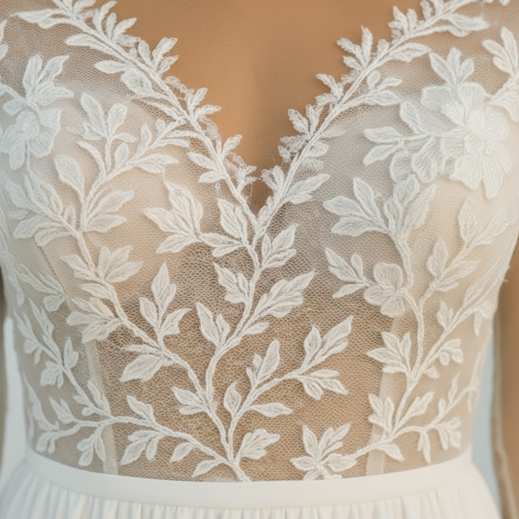 Amelia | Women's White A-Line Maxi Dress With Lace Detail And Off-Shoulder Neck | Elegant