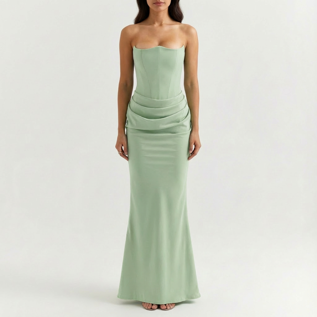 Amelia | Women's Maxi Dress With Bandeau Top And Fitted Silhouette | Elegant