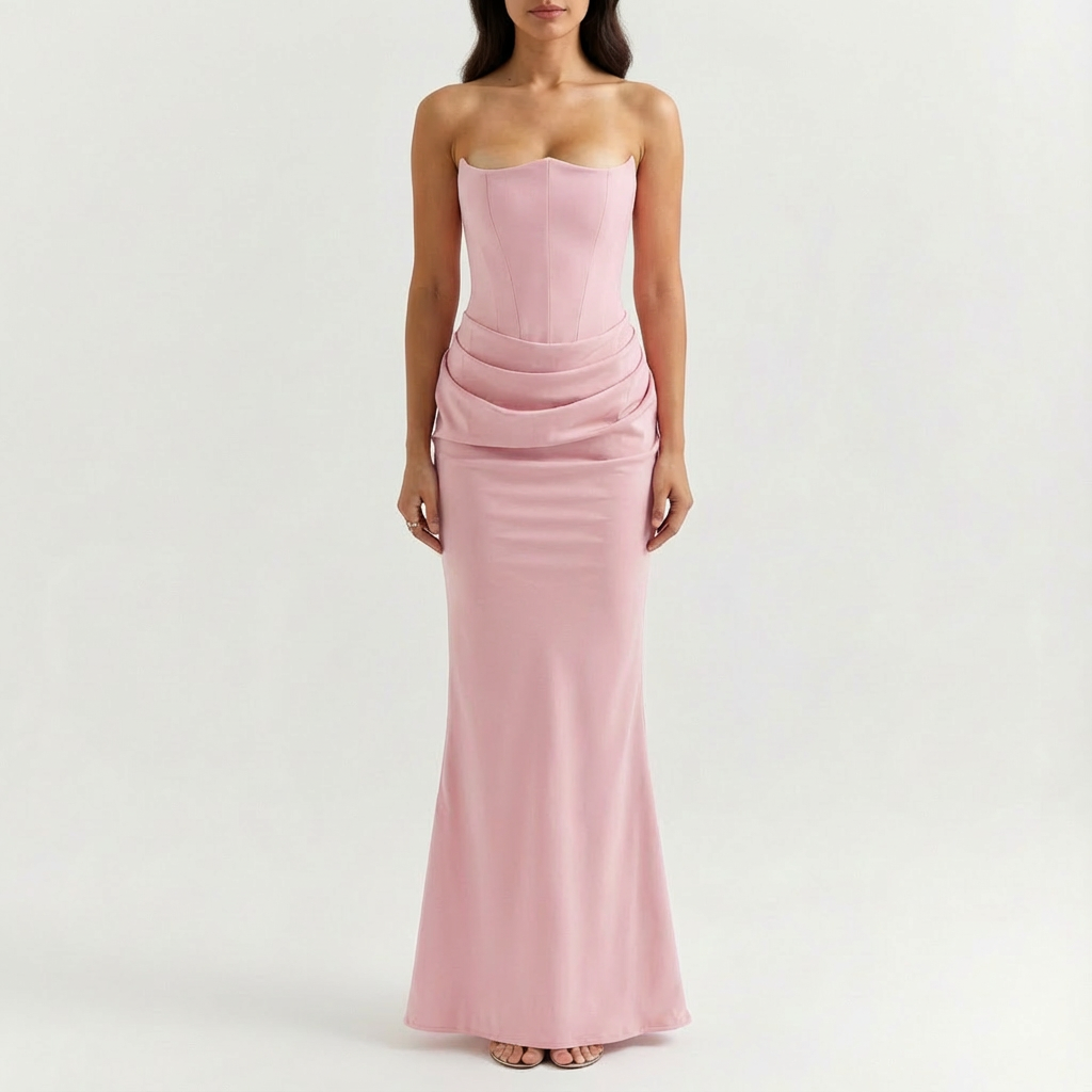 Amelia | Women's Maxi Dress With Bandeau Top And Fitted Silhouette | Elegant