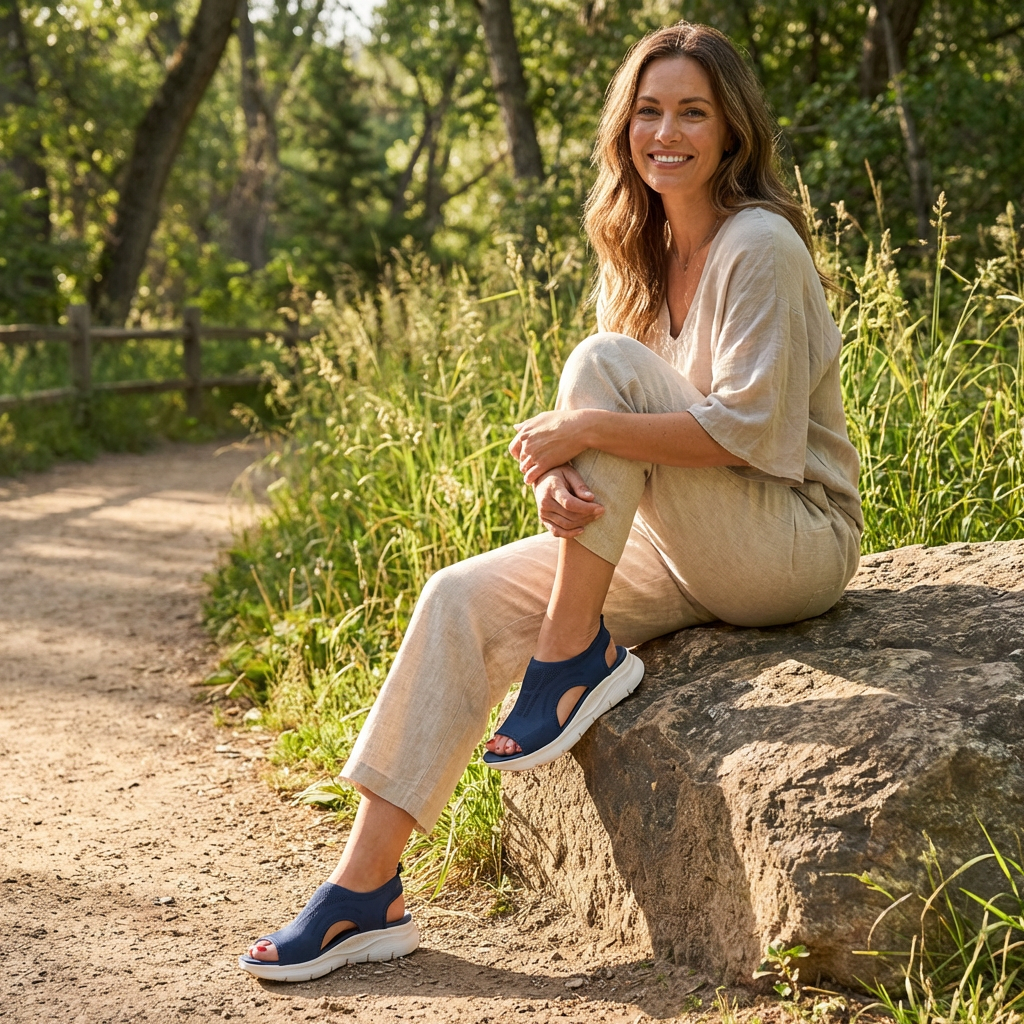 Amelia | Women's Platform Sandals With Side Cut-Outs And Thick Sole | Sporty