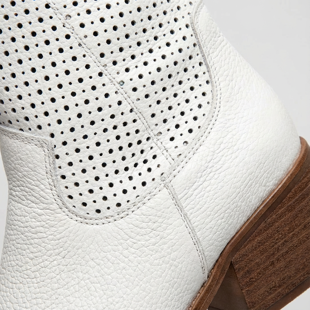 Amelia | Women's Western Boots With Perforated Detail And Pointed Toe | Chic