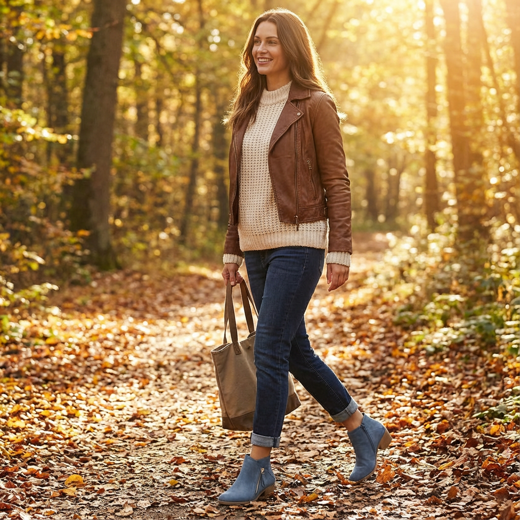 Angela | Women's Block Heel Zip-Up Ankle Boots