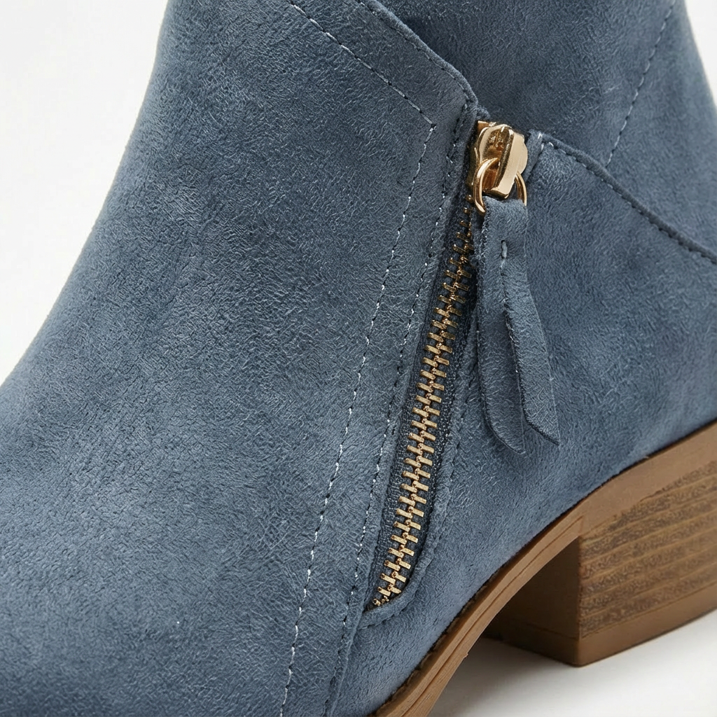 Angela | Women's Block Heel Zip-Up Ankle Boots