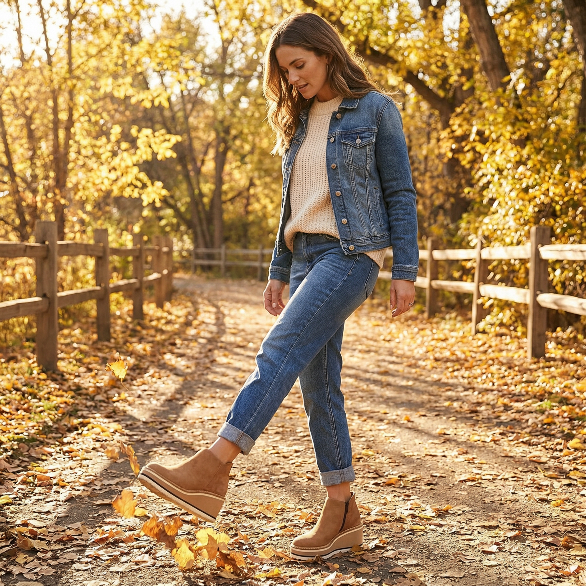 Ava | Women's Chelsea Boots With Platform Sole And Striped Detail | Casual