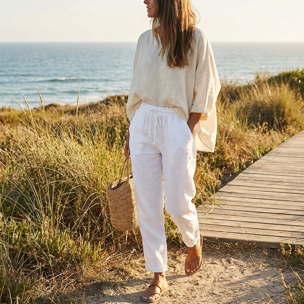 Ava | Women's Joggers With Elastic Waist And Tapered Legs | Casual