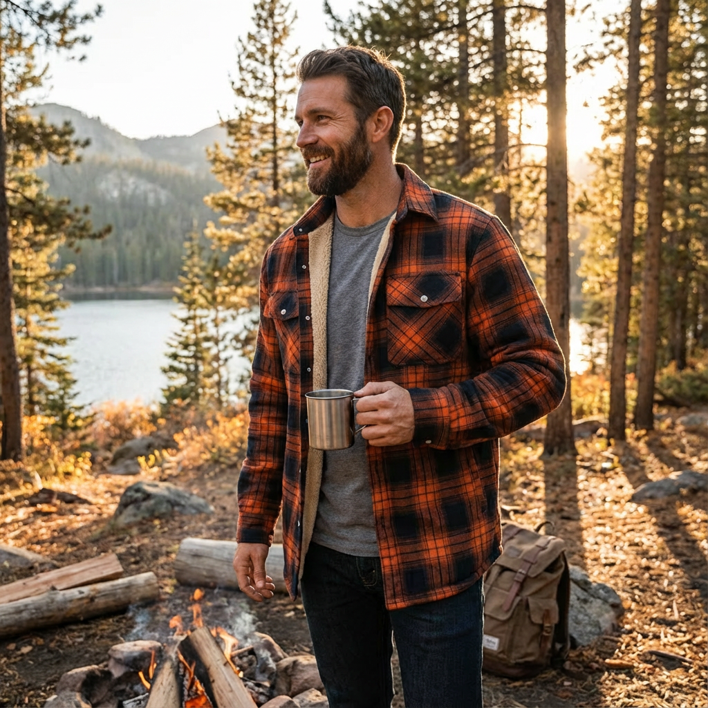 Benny | Men's Sherpa Lined Plaid Jacket