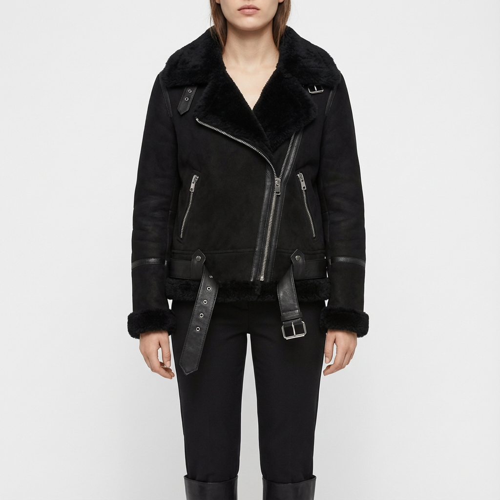 Brianna | Women's Aviator Belted Jacket
