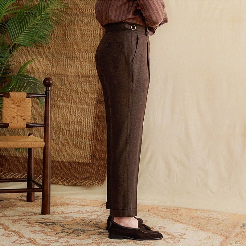 Casual Tailored Pants with Elegant Folded Front Design – Premium Fabric for Comfort and Versatile Style