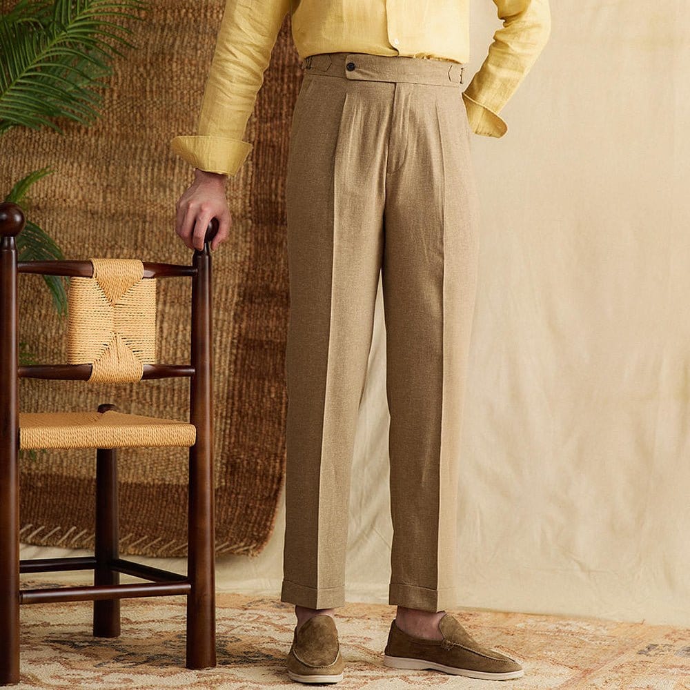 Casual Tailored Pants with Elegant Folded Front Design – Premium Fabric for Comfort and Versatile Style