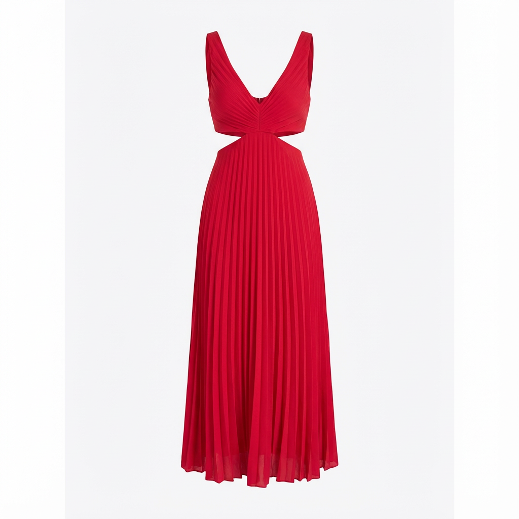 Cindy | Women's V-Neck A-Line Midi Dress