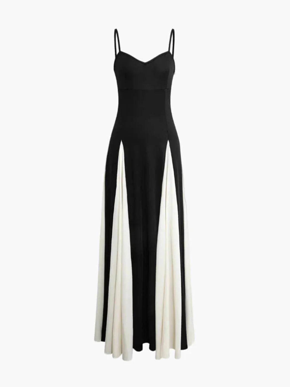 Women's Colour Block Strapless Maxi Evening Dress