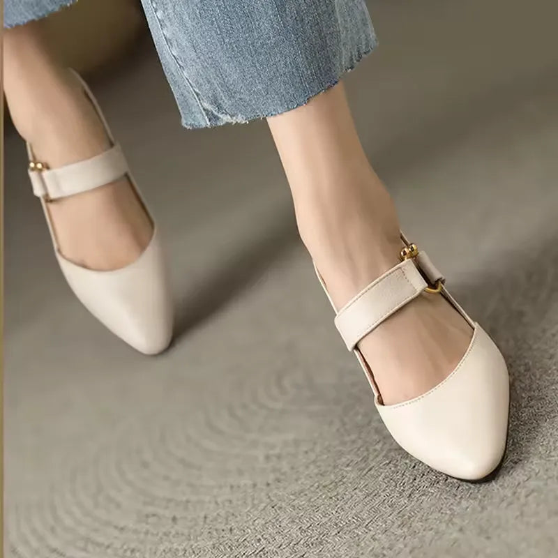 Women's Orthopedic Block Heel Shoes With Slingback Strap