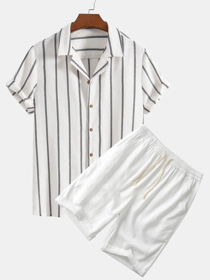 Elegant Lightweight Striped Summer Set for Men
