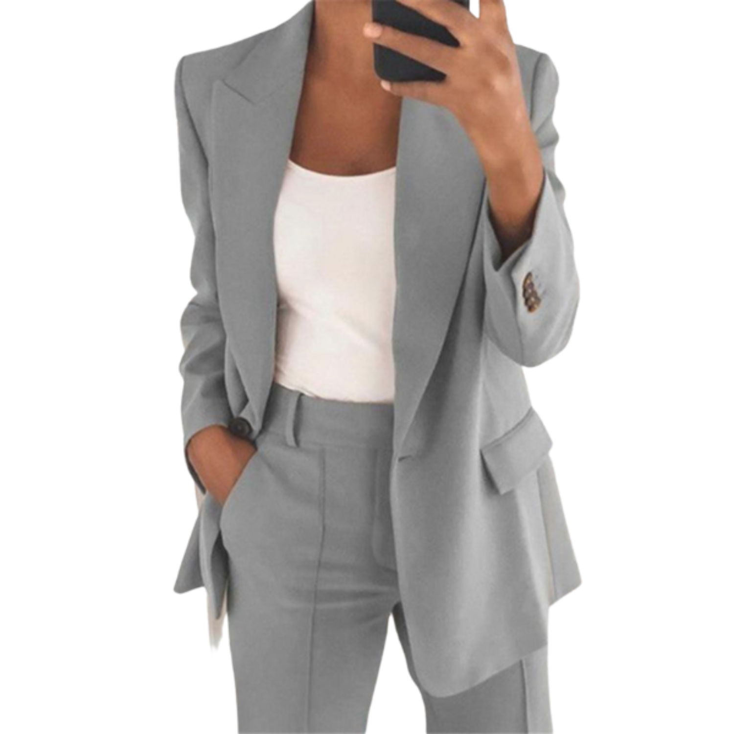 Women's Elegant Blazer Suit Two Piece Set