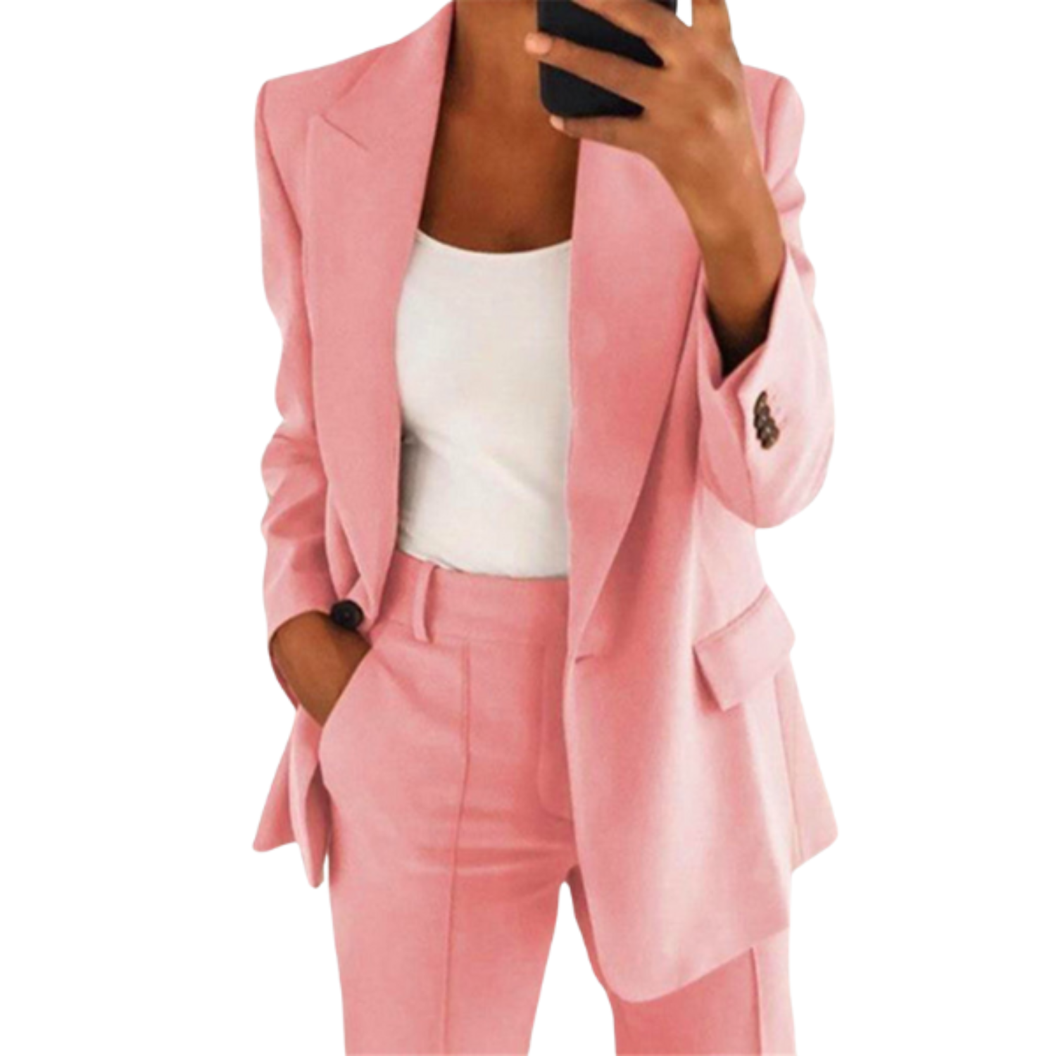 Women's Elegant Blazer Suit Two Piece Set