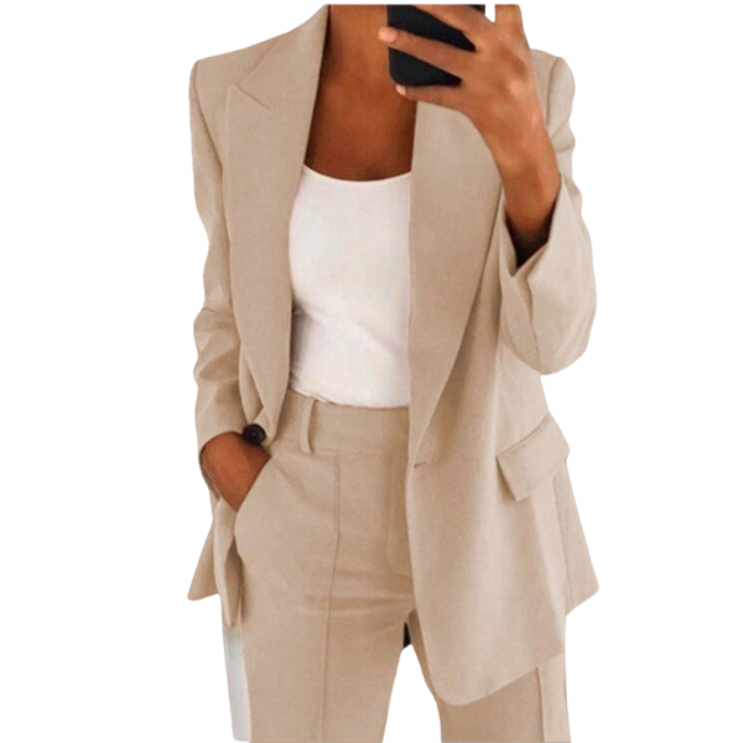 Women's Elegant Blazer Suit Two Piece Set