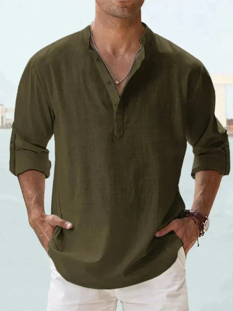 CLASSIC BREATHABLE LINEN SHIRT FOR MEN