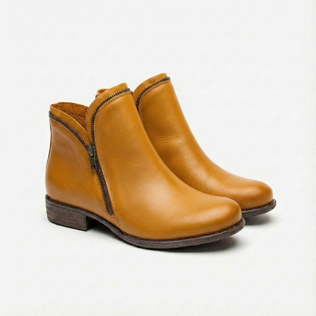 Faith | Women's Zipper Low Heel Ankle Boots