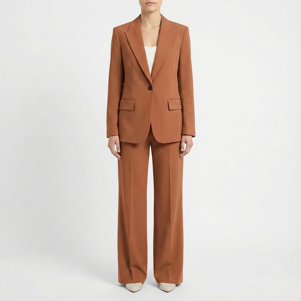 Fiona | Women's Long Sleeve Blazer and Wide Leg Pants Set