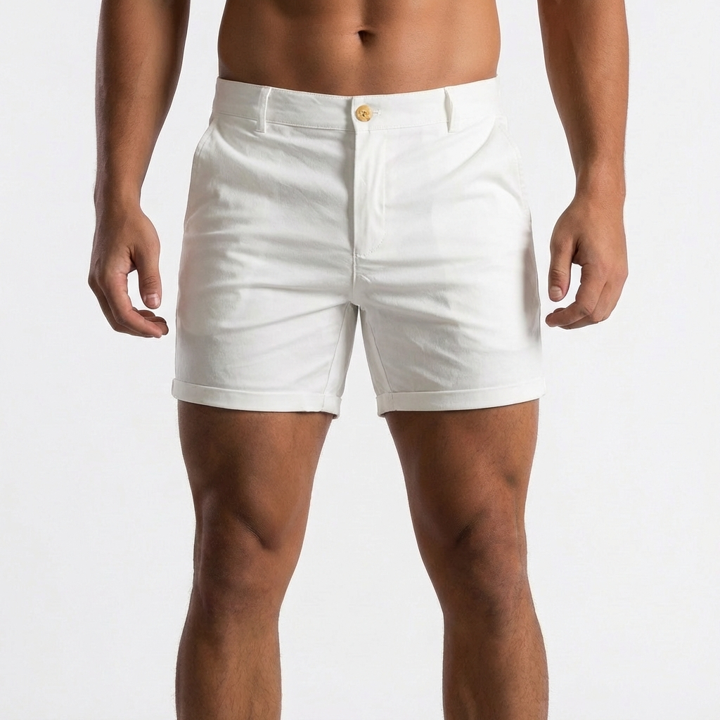 George | Men's Chino Shorts With Flat Front And Side Pockets | Summer-Ready