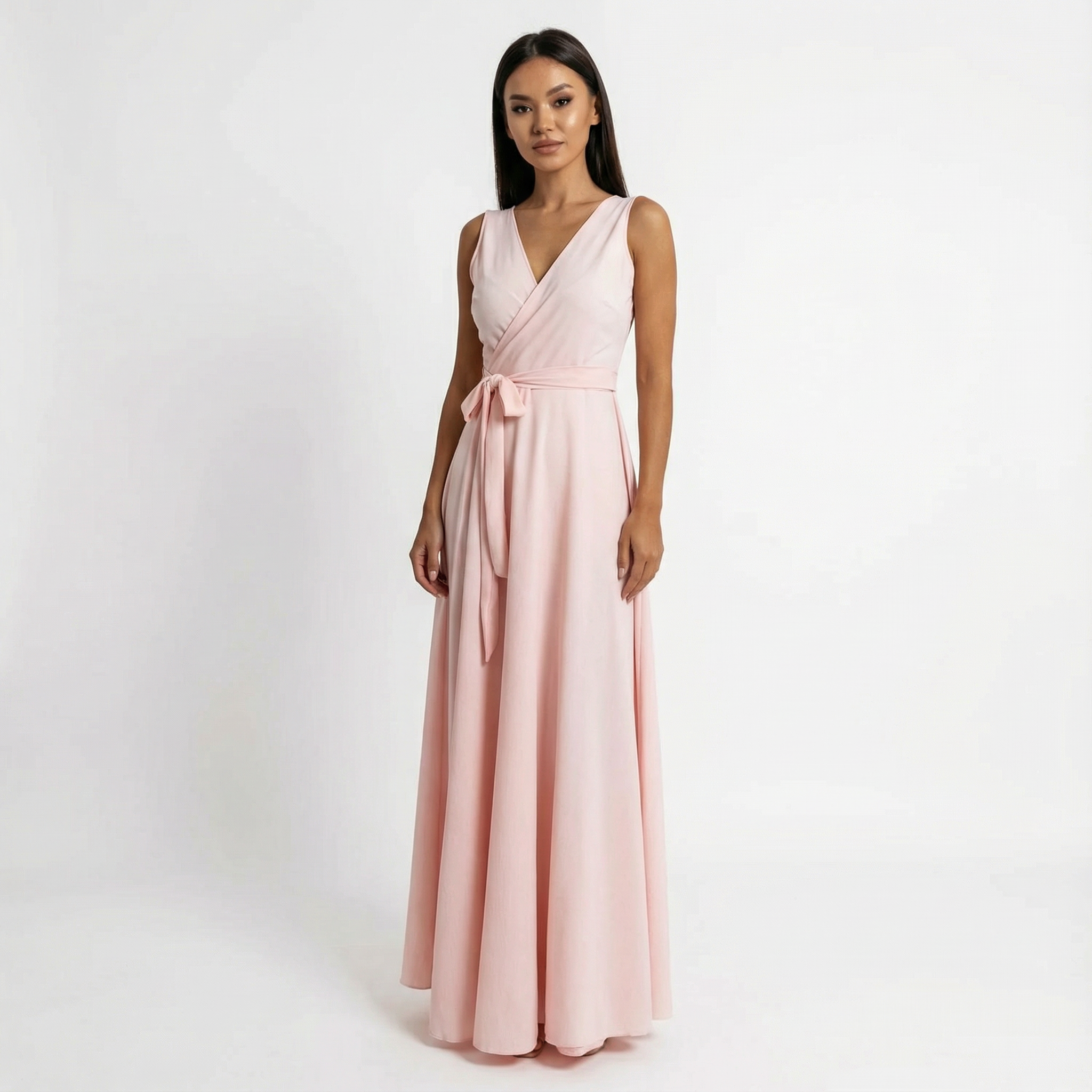 Grace | Women's Maxi Dress With Wrap Bodice And Tie Sash | Elegant