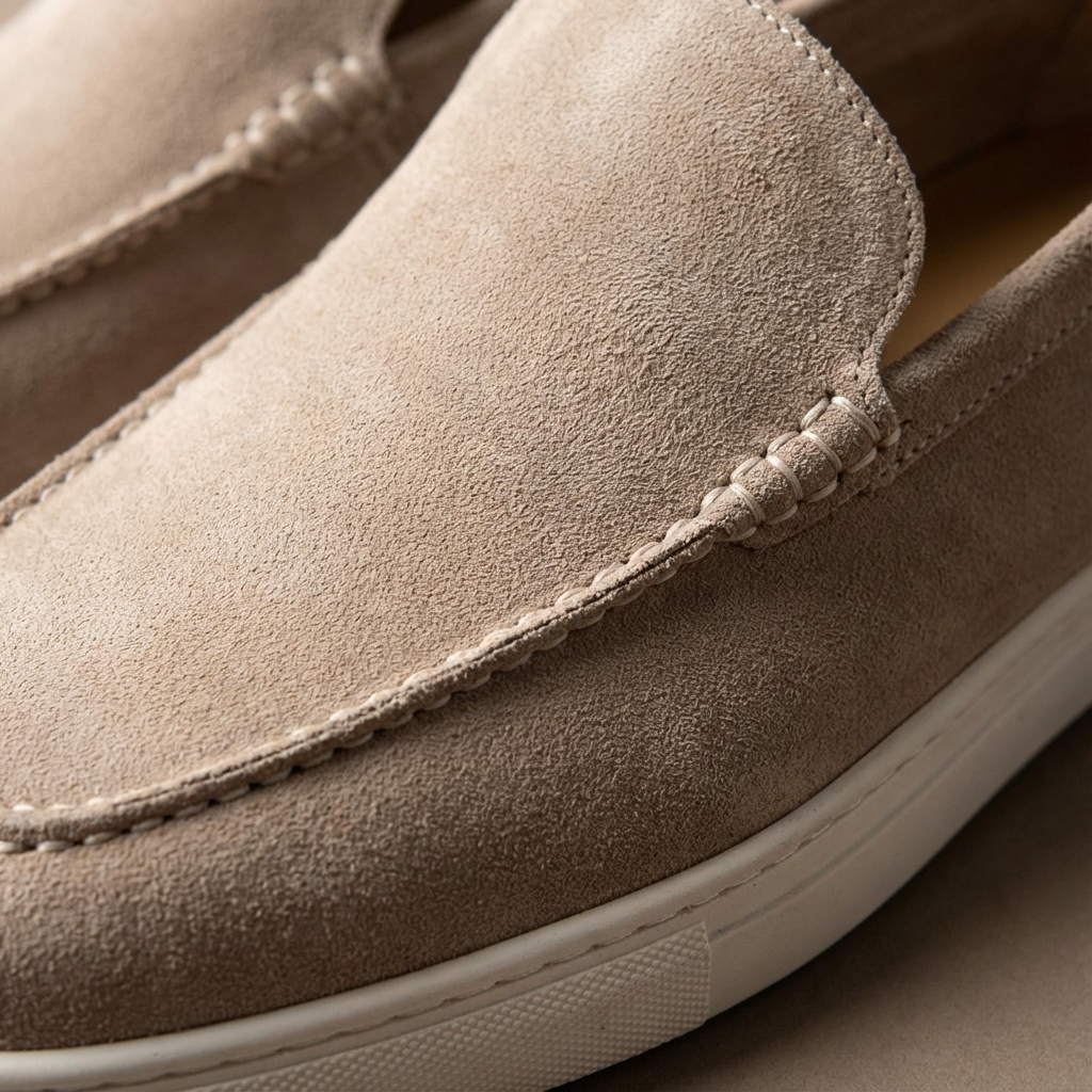 Harry | Men's Loafers With Slip-On Design And Contrast Sole | Laid-Back