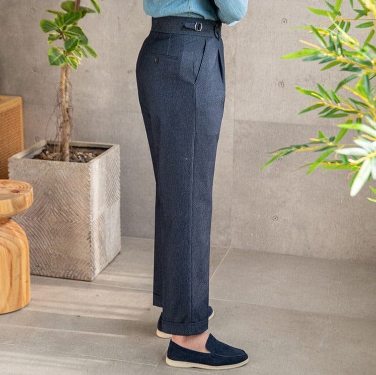 High Waist Men's Trousers – Tailored Fit in Premium Fabric for Comfort and Style