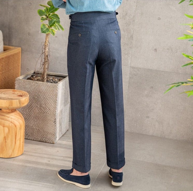 High Waist Men's Trousers – Tailored Fit in Premium Fabric for Comfort and Style