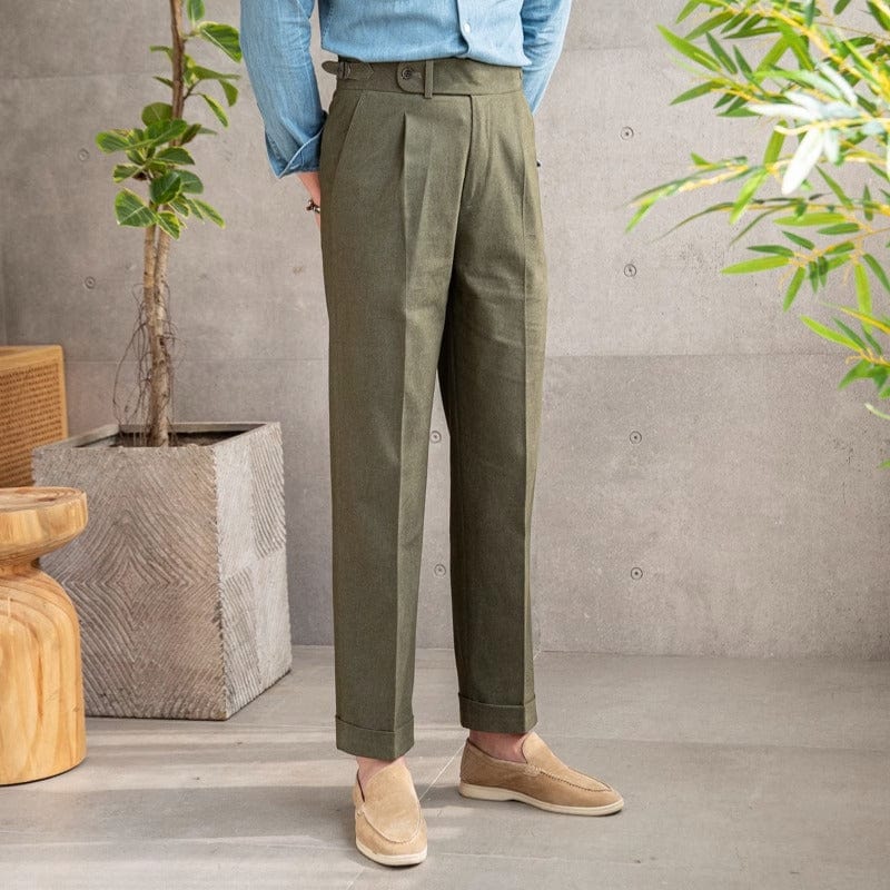 High Waist Men's Trousers – Tailored Fit in Premium Fabric for Comfort and Style