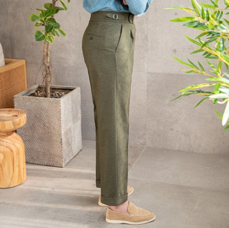 High Waist Men's Trousers – Tailored Fit in Premium Fabric for Comfort and Style