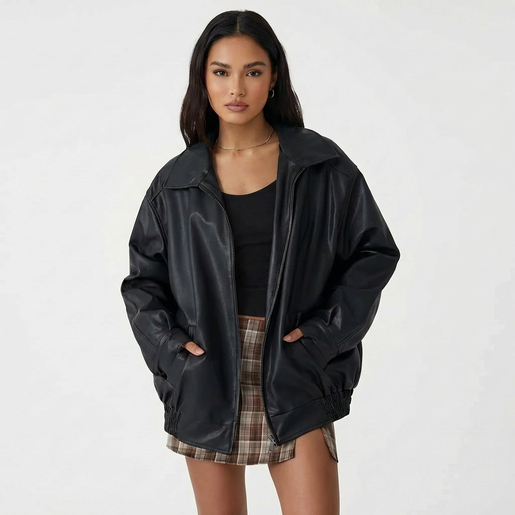 Isla | Women's Jacket With Zip Front And Gathered Cuffs | Urban