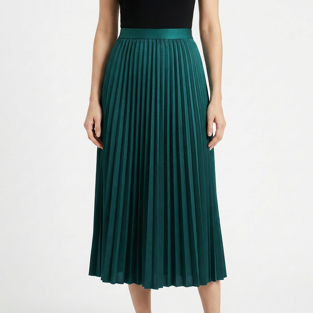Isla | Women's Pleated Skirt With Accordion Pleats And Midi Length | Elegant