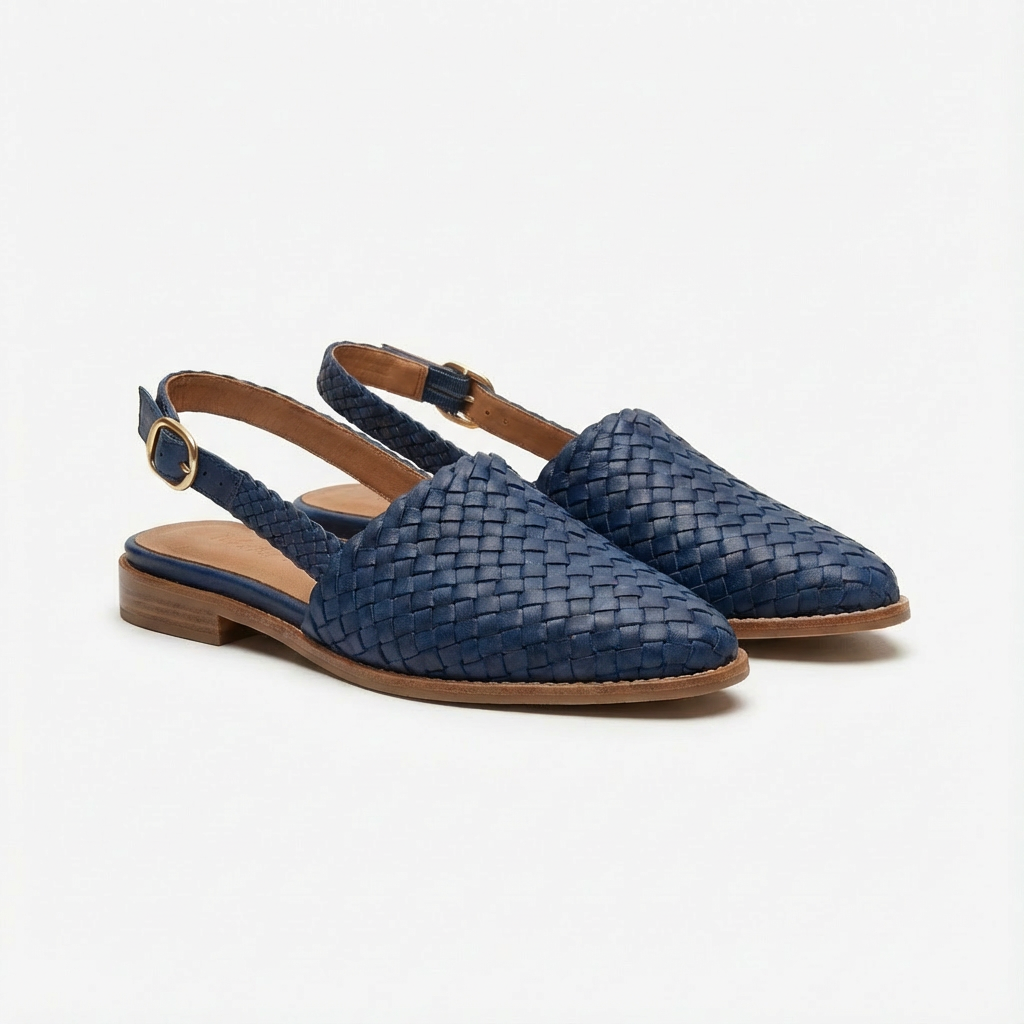 Isla | Women's Slingback Flats With Buckle Design And Adjustable Strap | Casual