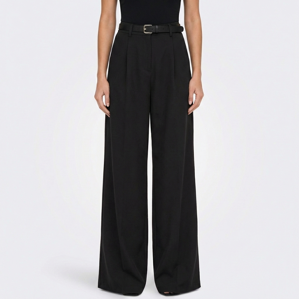 Isla | Women's Wide-Leg Trousers With Pleated Front And High Waist | Elegant