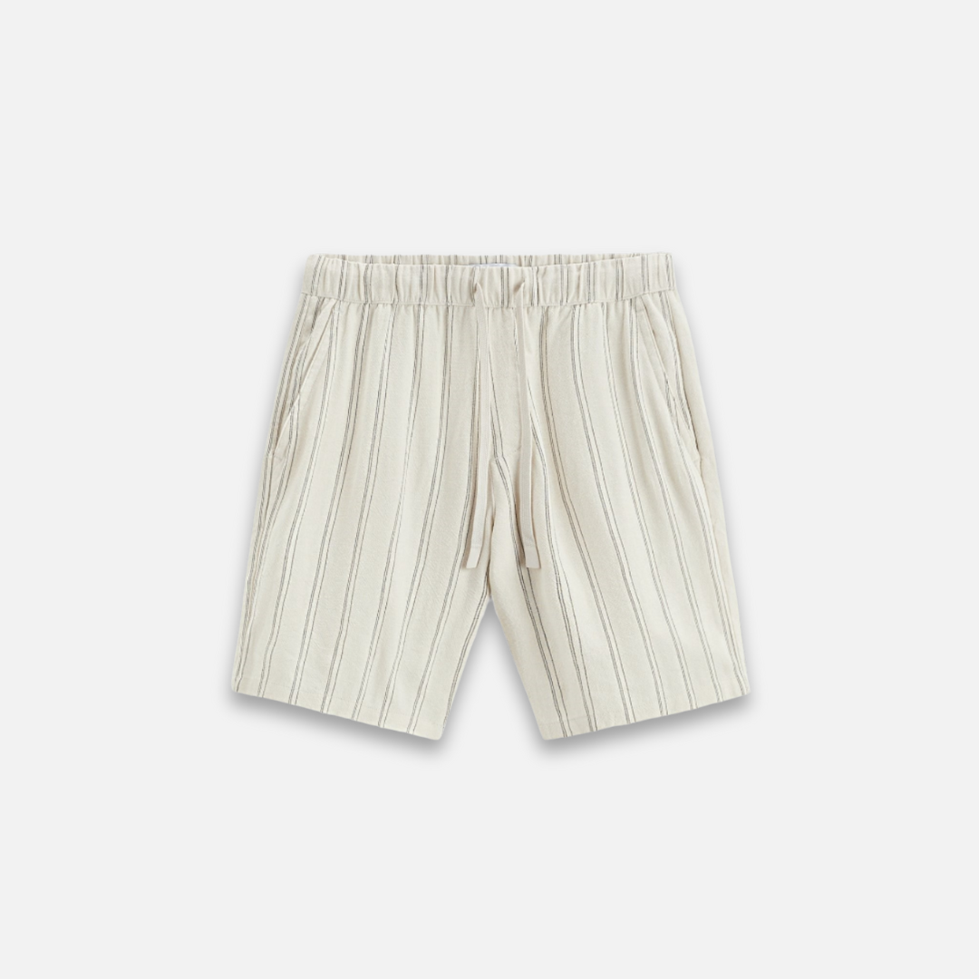 MEN'S LINEN SHORTS WITH DRAWSTRING WAIST