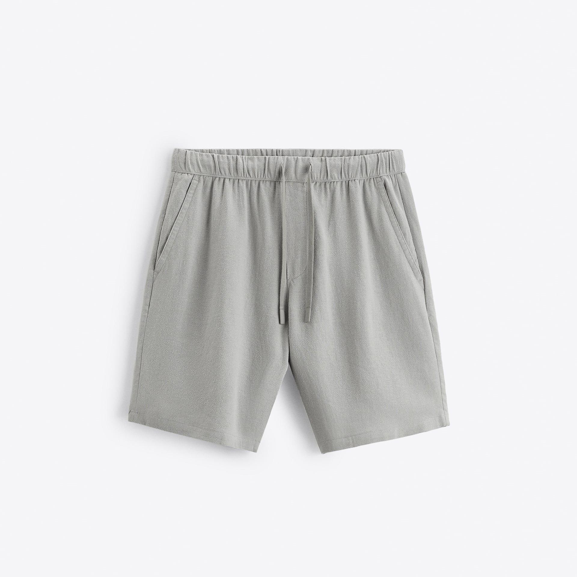 MEN'S LINEN SHORTS WITH DRAWSTRING WAIST