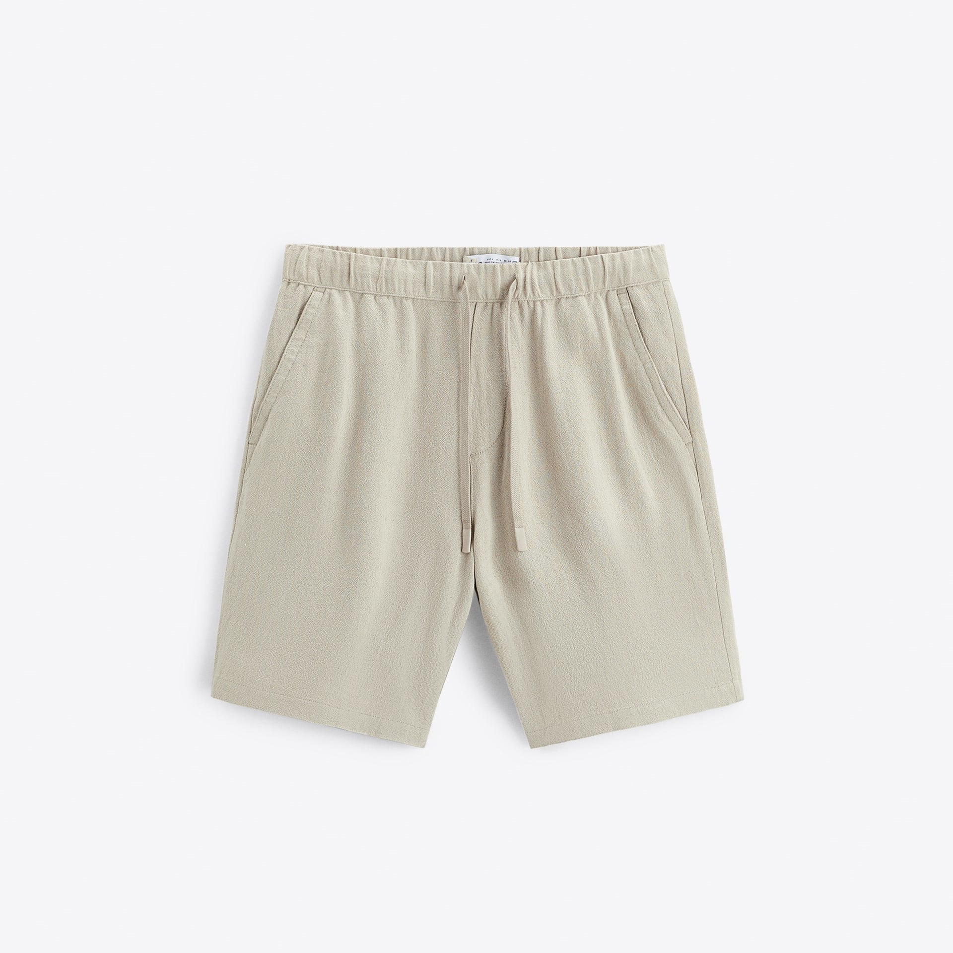 MEN'S LINEN SHORTS WITH DRAWSTRING WAIST