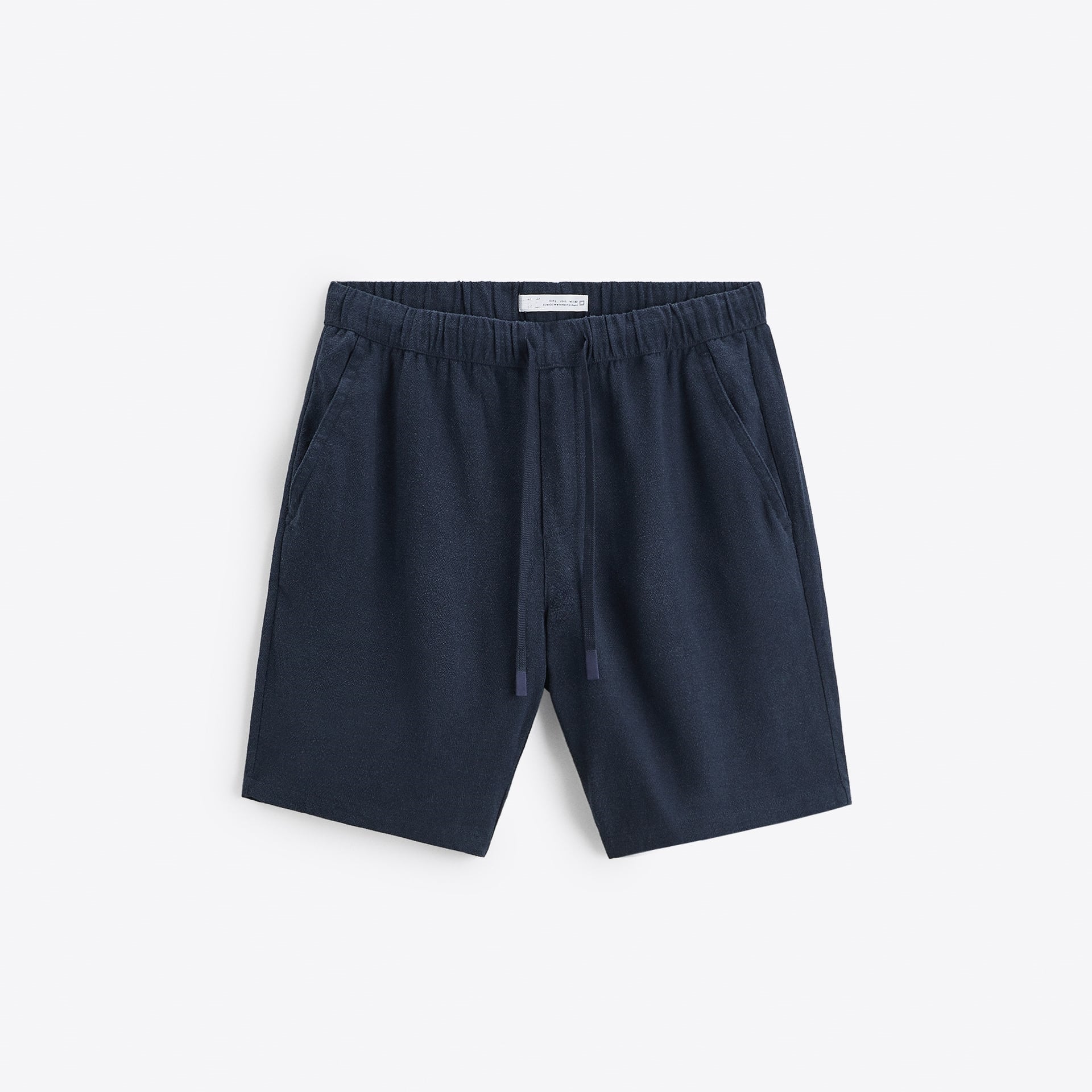 MEN'S LINEN SHORTS WITH DRAWSTRING WAIST