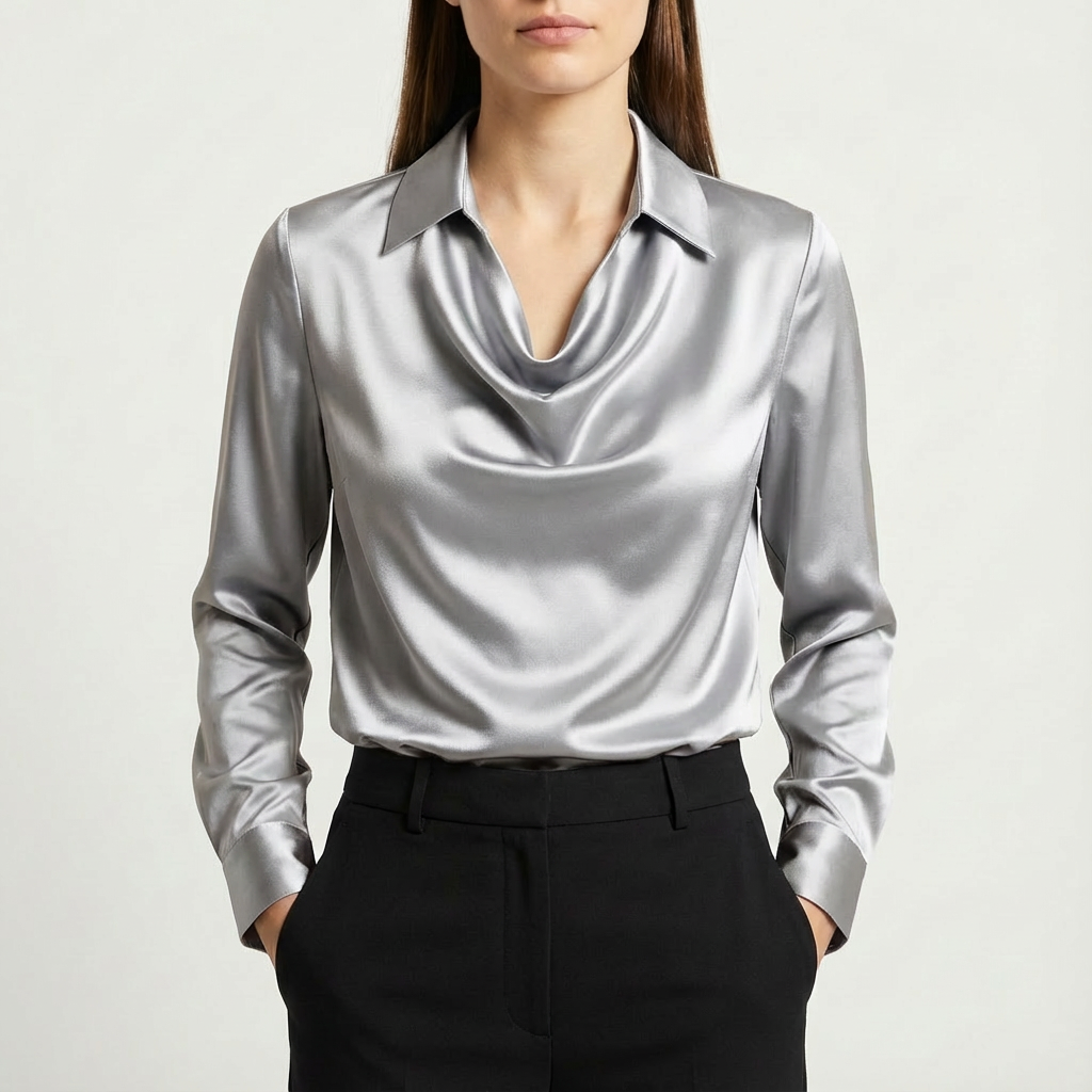 Ivy | Women's Long Sleeve Cowl Neck Blouse