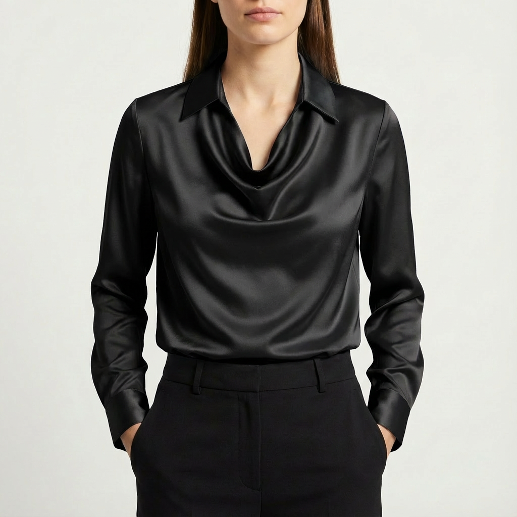 Ivy | Women's Long Sleeve Cowl Neck Blouse