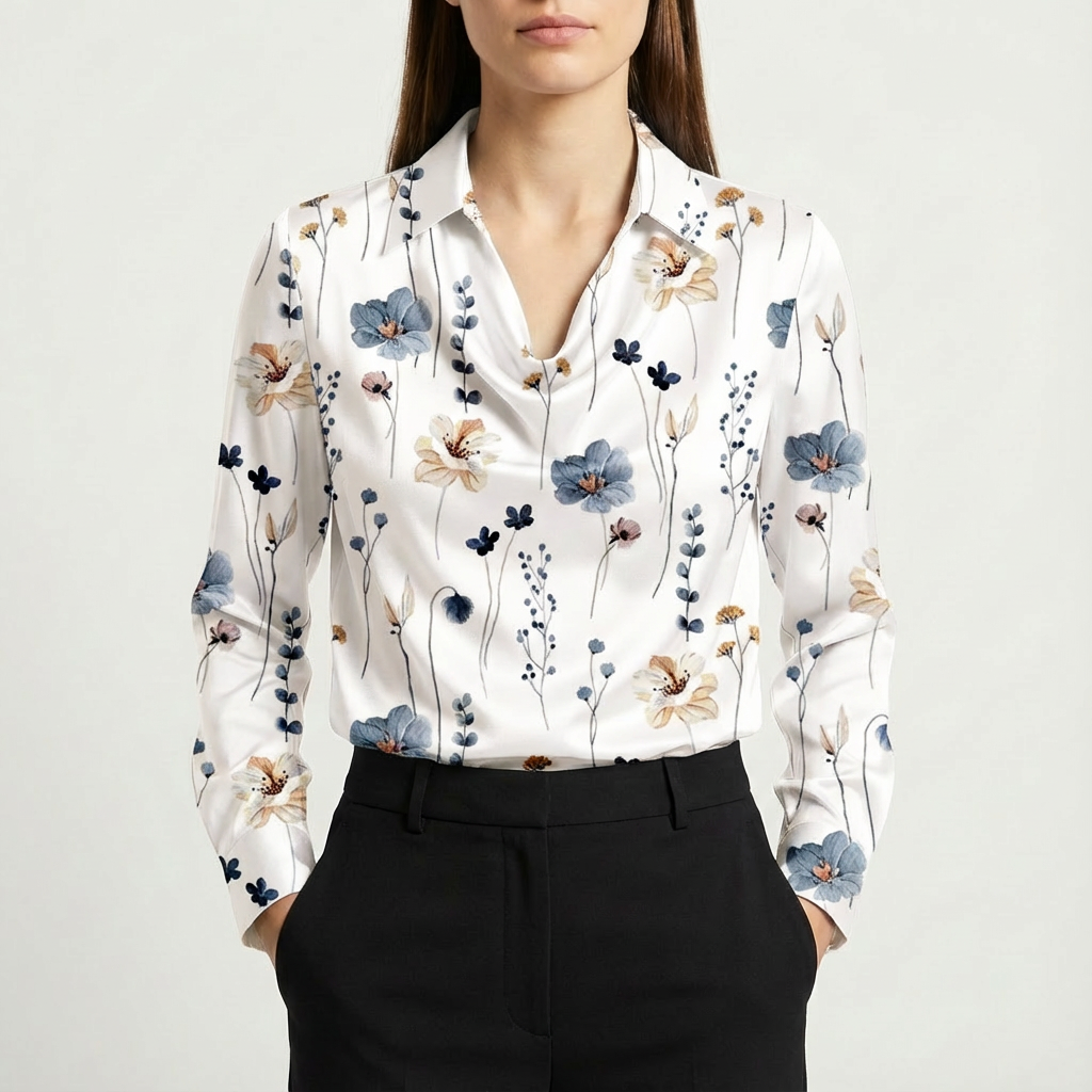 Ivy | Women's Long Sleeve Cowl Neck Blouse