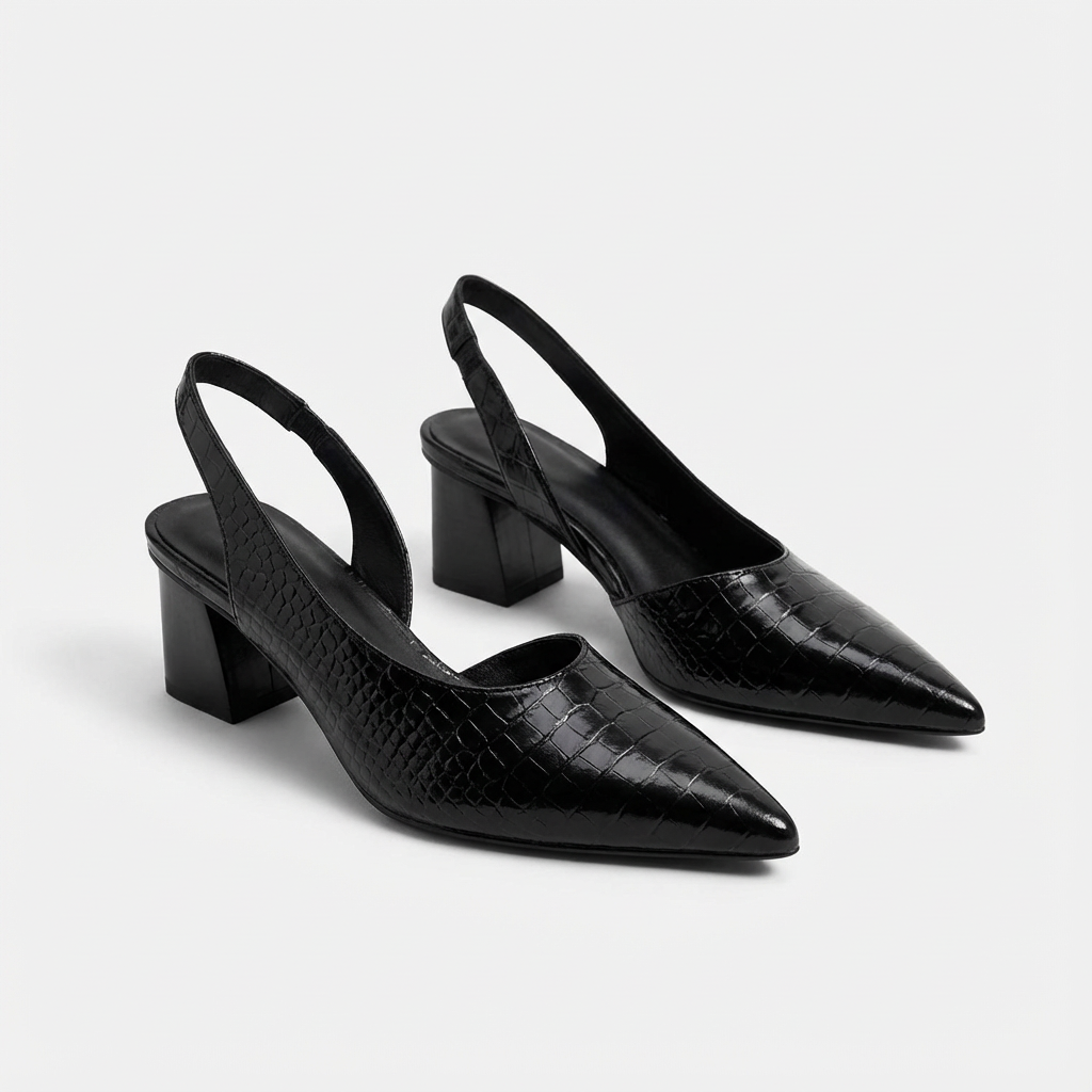 Joanna | Women's Slingback Pointed Toe Block Heels